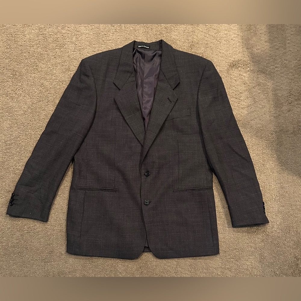 Yves Saint Laurent Charcoal 100% Wool Sport Coat Blazer Mens 42?